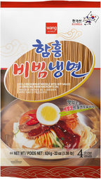 Wang Korean Cold Noodle Hamheung Bibim Naengmyeon, Sweet and Spicy, 22 Ounce, 4 Servings
