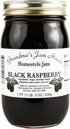 Homestyle Black Raspberry Jam - One Pint - Grandma's Jam House