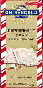 Ghirardelli Peppermint Bark Milk Chocolate Bar, Holiday Candy Christmas Gift, 3.5 oz, Pack of 4