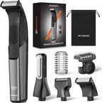 Body Hair Trimmer for Men 3-in-1 Groin, Pubic & Ball Trimmer with Skin Safe No-Nick Blades, IPX6 Waterproof Wet/Dry Electric Shaver for Chest, Underarms, Legs, USB-C Rechargeable Grooming Kit