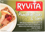 Ryvita Crisp Bread Crispbread - Pumpkin Seed and Oat - Case of 8 - 7 oz.