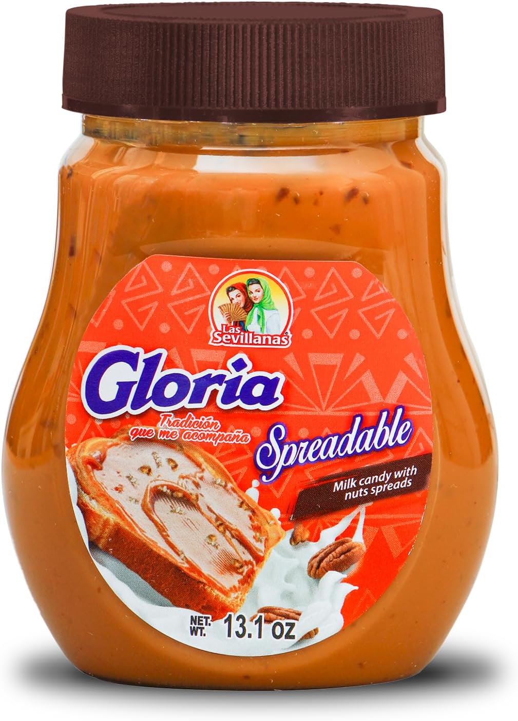 Gloria Spreadable Dulce de Leche Milk Candy with Nuts – Arequipe, Caramel Sauce Cajeta Mexicana- , Mexican Candy | Perfect for Pancakes, Waffles, Bread, and Desserts | Spreadable Snack (13.1 Oz 1 Pack)
