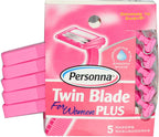 American Safety Razors Personna Twin Blade Plus Disposable Razor With Lubricating Strip for Women - 5 Ea, 5count