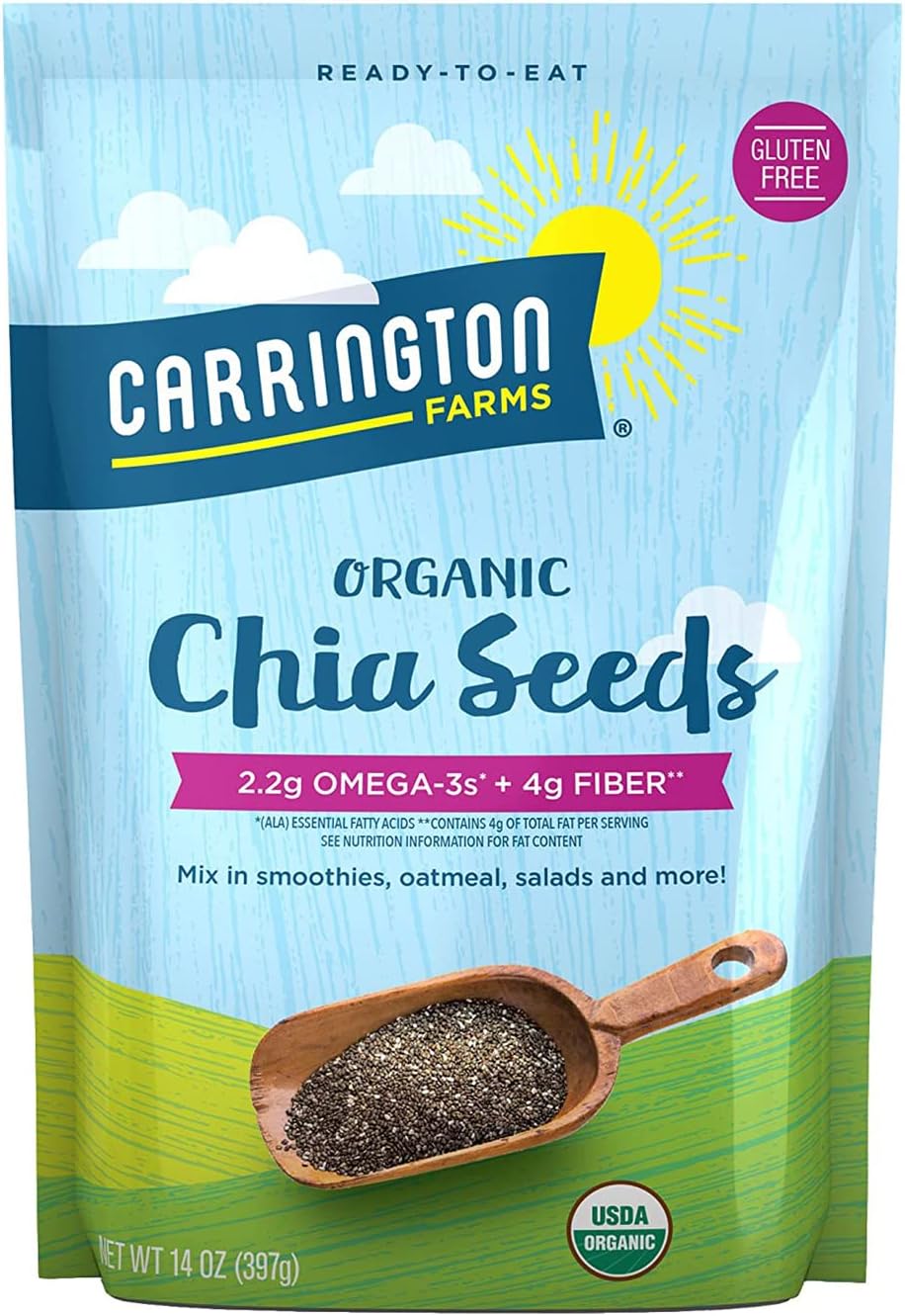 Carrington Farms Organic Chia Seeds, Gluten Free, USDA Organic, 14 Ounce