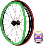 Wheelchair Push Rim Covers, Non-Slip Hand Push Cover, Improve Grip and Traction, Easy to Take of and Clean (Color : Green, Size : 24inch)
