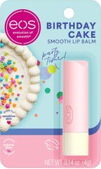 eos Natural Shea Lip Balm- Birthday Cake, All-Day Moisture, Shea Butter, Dry Lip Care, 0.14 oz