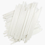 150 Count 4 INCH White Paper Lollipop Sticks,Cake Pop Sticks,Sucker Sticks for Cookies,Rainbow Candy,Chocolate,Cake Topper(Dia 3.5mm)