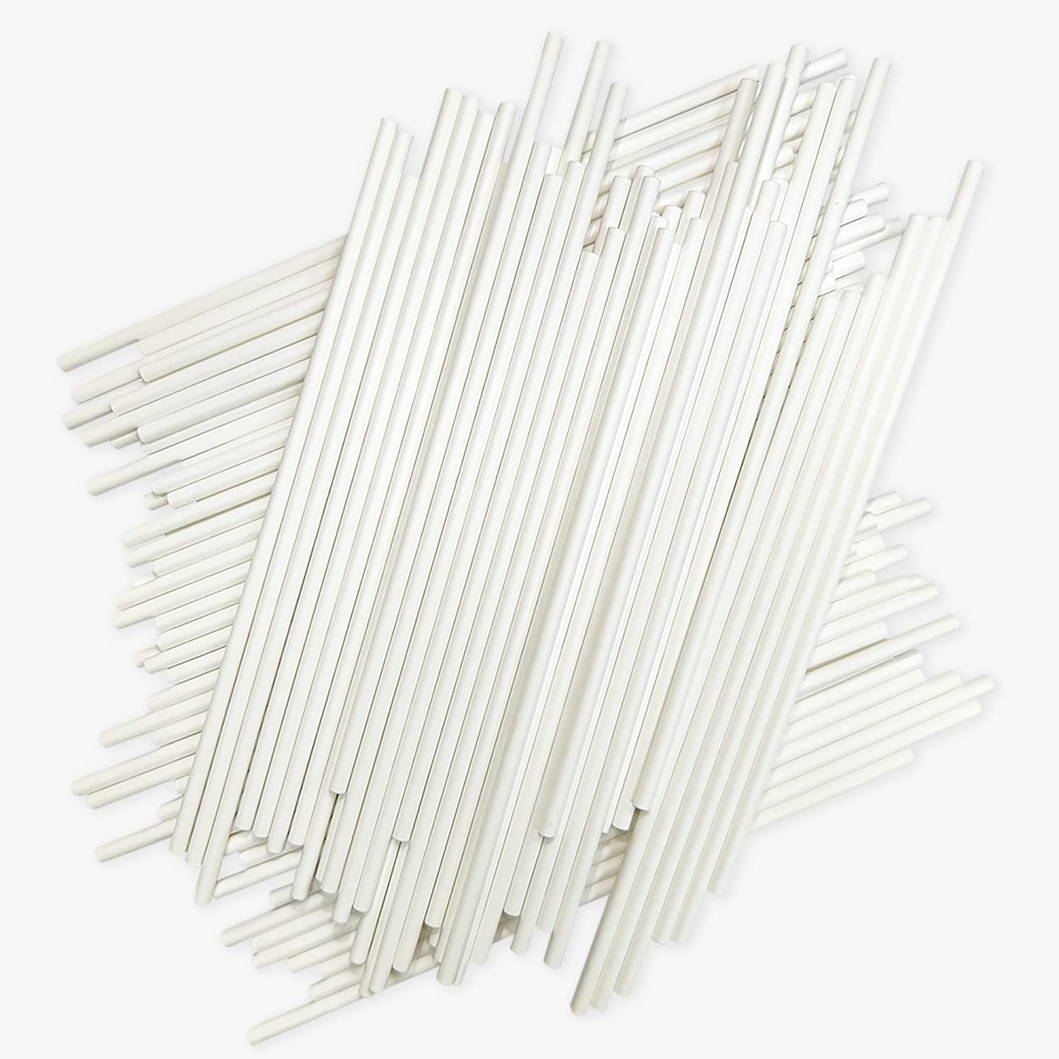 150 Count 4 INCH White Paper Lollipop Sticks,Cake Pop Sticks,Sucker Sticks for Cookies,Rainbow Candy,Chocolate,Cake Topper(Dia 3.5mm)