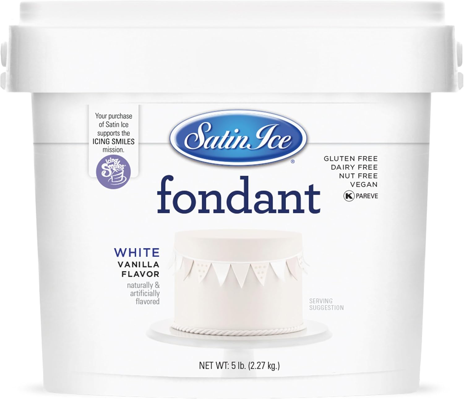 Satin Ice - Fondant White Vanilla 5 lb