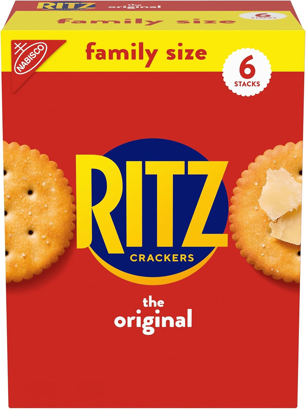 RITZ Original Crackers, Snacks for Kids and Adults, Lunch Snacks, Family Size, 20.5 oz