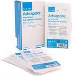 Blue Dot Advapore Fabric Non-Woven Self Adhesive Wound Dressing 50-Piece Set, 10 cm x 20 cm Size