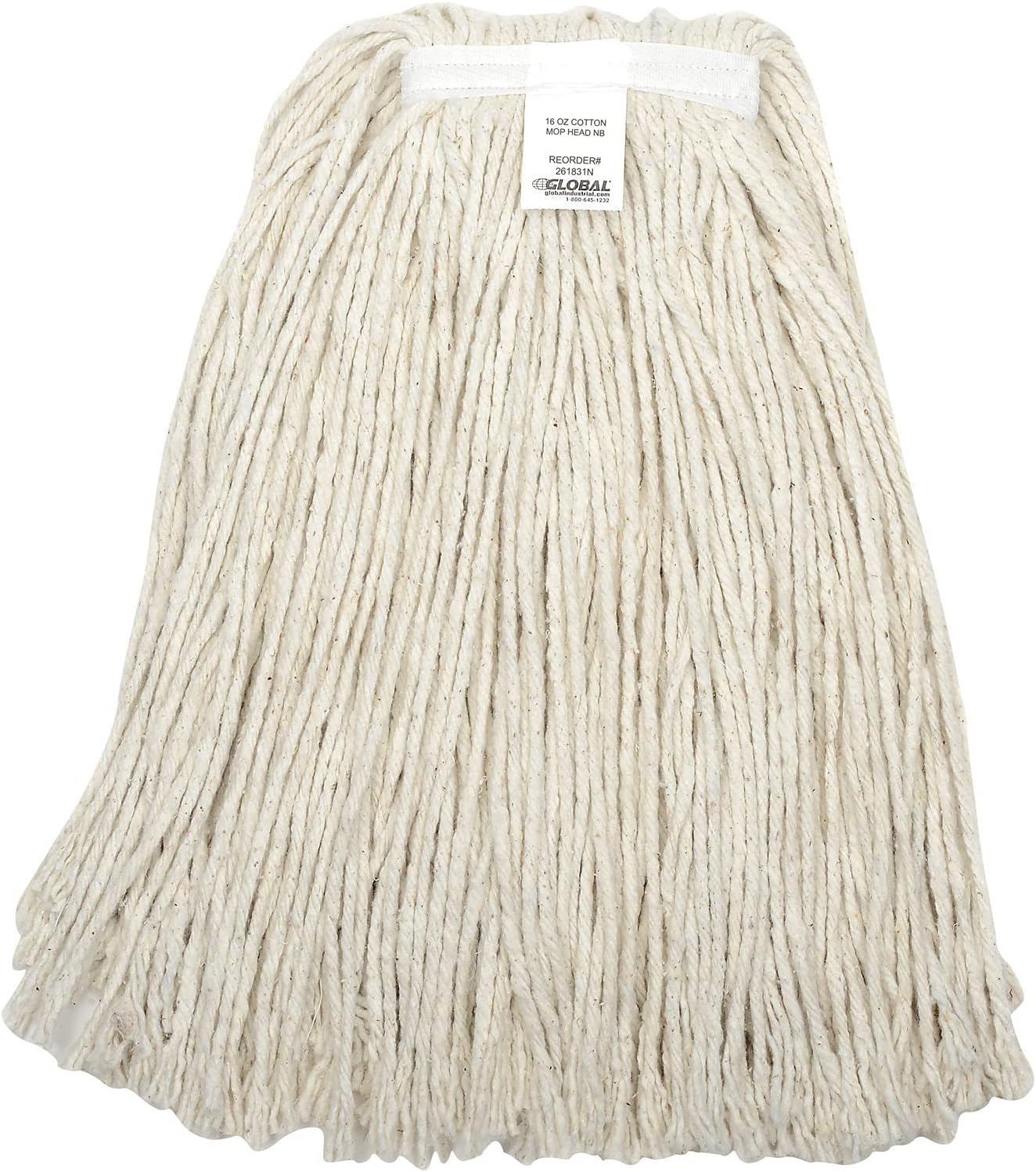 16 oz. Cut-End Mop Head, Cotton, 4Ply, Narrow Band
