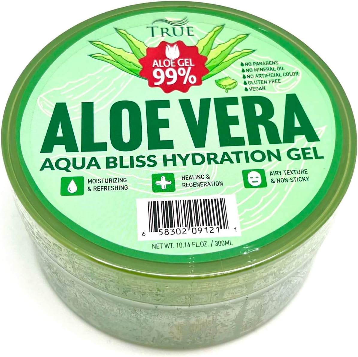 DONNA Aloe Vera Aqua Bliss Hydration Gel | 99% Aloe | Moisturizing & Refreshing | Healing & Regeneration | 10.14 fl oz / 300ml