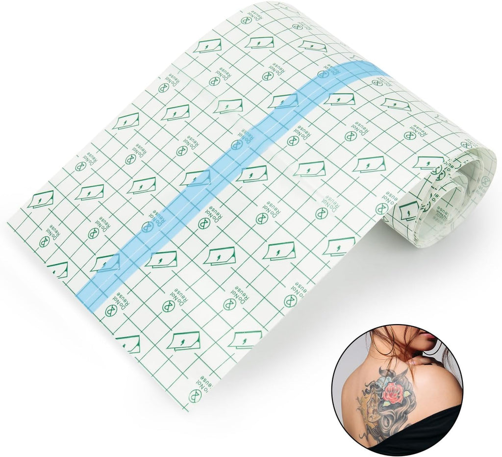 Tattoo Aftercare Bandage Roll 6 x 78 inch,Waterproof Healing Tattoo Wrap Protective Film Transparent,Second Skin