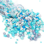 Snowflake Sprinkles, Frozen in Sugar Sprinkle Mix, Blue Sprinkles, Baking Cake Cupcake Toppers, Cookie Decorating, Ice Cream Decorations Celebrations Shaker Jar Wedding Christmas Party