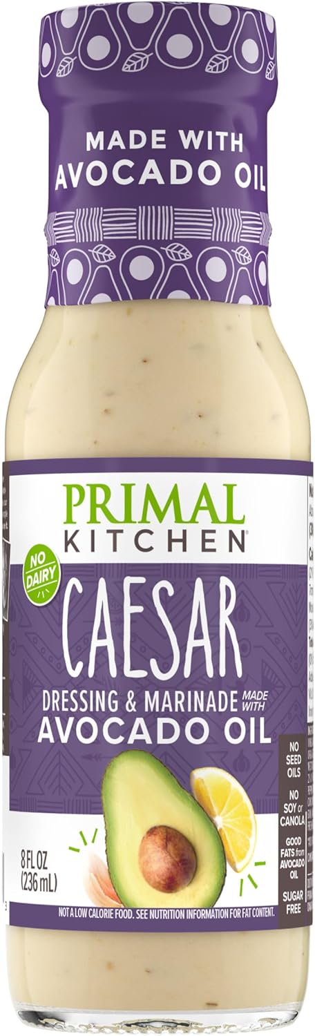Primal Kitchen Caesar Salad Dressing & Marinade made with Avocado Oil, Whole30 Approved, Paleo Friendly, and Keto Certified, 8 Fluid Ounces