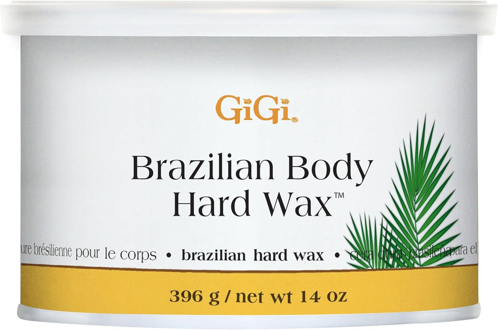 GiGi Brazilian Body Hard Wax for Hair Removal, Non-Strip for Coarse Hair, Ideal for Bikini, Face & Sensitive Areas, 14 oz, 1 Pack