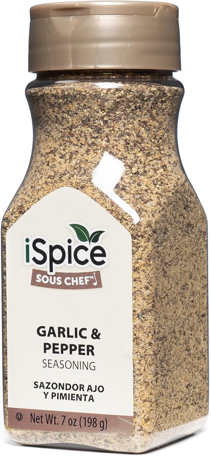 iSpice Garlic Pepper Spices and Seasonings for Cooking, 100% Natural World Flavour Premium Spices(198G - Pack of 1).