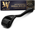 Derma Roller for Skin, Hair & Beard – Women and Men Titanium Microneedling Roller for Face & Scalp, Safe & Easy to Use 0.25mm