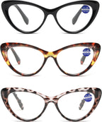 Cat Eye Fashion Reading Glasses for Women Spring Hinge Retro Cute Ladies Computer Readers