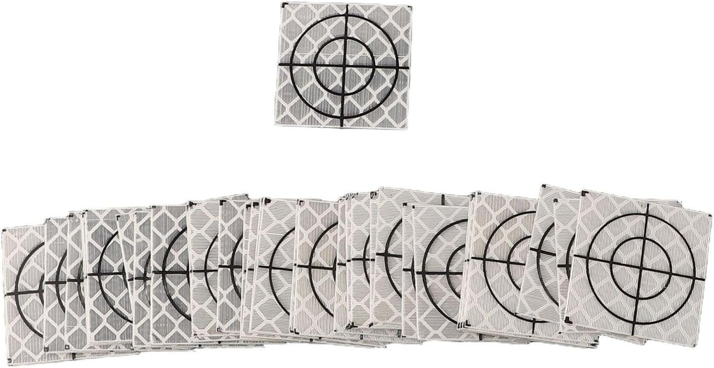 100PCS 20/30/40/50/60mm Reflective Sheet for Total Stations Paste Up Reflector, Survey Target Mark with Black Triangle Reflector Targets for Total Stations (3cm*3cm)