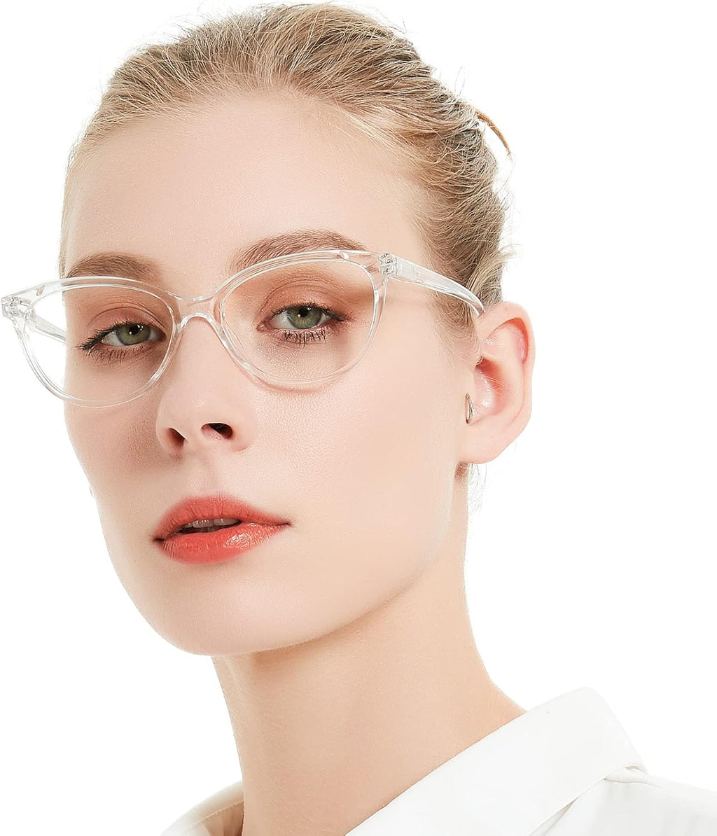 Clear Reading Glasses Women Stylish Round Readers 1.0 1.25 1.5 1.75 2.0 2.25 2.5 2.75 3.0 3.5 4.0 5.0 6.0