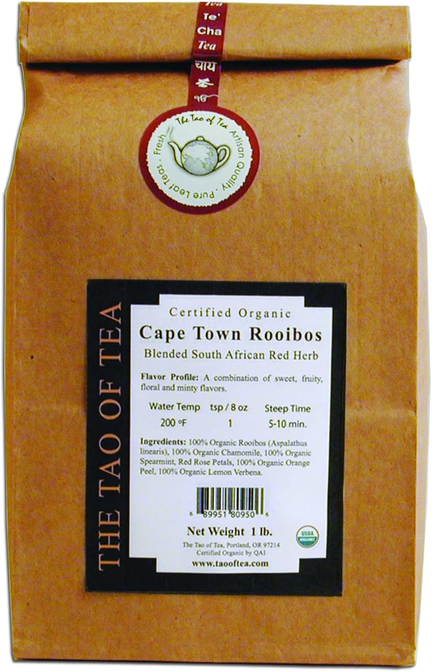 The Tao of Tea, Cape Town Rooibos, Certified Organic Herbal Tea Blend, 1-Pound Bag