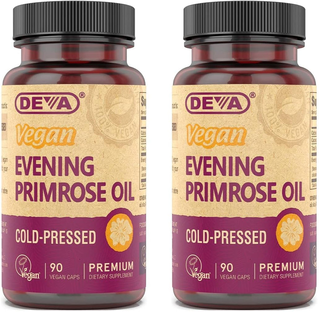 DEVA Vegan Vitamins Evening Primrose Oil Vegan 90 Vcap (Pack of 2)