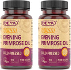 DEVA Vegan Vitamins Evening Primrose Oil Vegan 90 Vcap (Pack of 2)