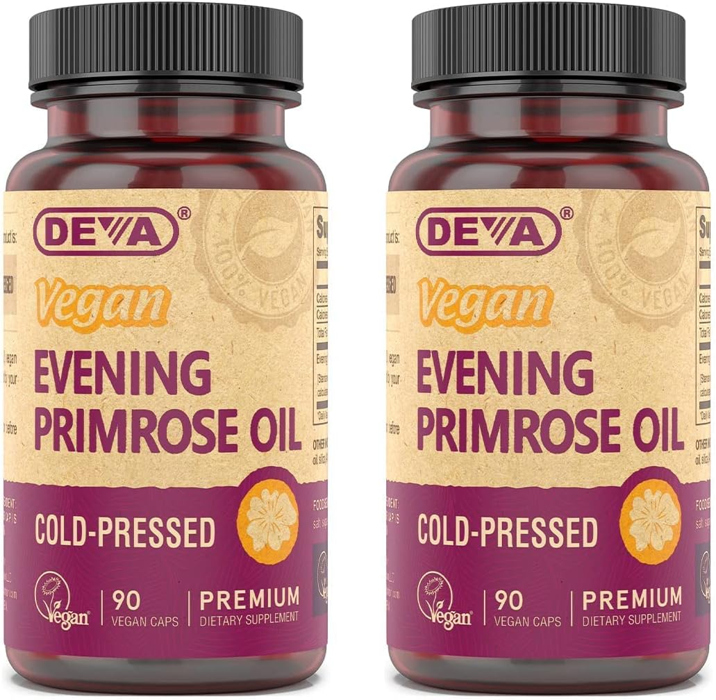 DEVA Vegan Vitamins Evening Primrose Oil Vegan 90 Vcap (Pack of 2)