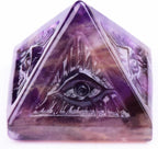 Amethyst Healing Crystal Pyramid,Natural Stone Purple Pyramid for Meditation, Reiki Energy, Chakra Balancing,Energy Enhancement Great Gift for Home Decor, Office Desk, and Spiritual Practices