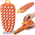 Vegetable Fruit Cleaning Brush,Non Slip Quick Cleaning Without Damaging Vegetable Fruit Peel,Pack of 2,Orange
