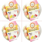 4 Pack Krunchy Melts Original Meringue Cookies | Rainbow Vanilla Flavor 4-Pack | Only 80 Calories Per Serving | Fat Free, Gluten Free, Dairy Free (4 Oz)