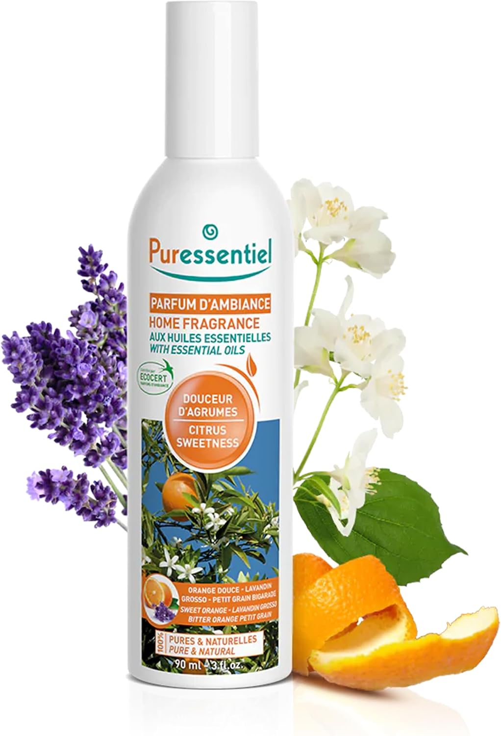 Puressentiel Home Fragrance With Essential Oils - Comforting and Sweet Aromatic Blend - Combats Unpleasant Odors - Formulated with Beneficial Natural Essential Oils - Citrus Sweetness - 3 oz