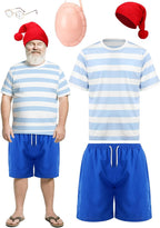 Chicingyou Funny Halloween Costume Cartoon Cos Hat and Glass Costume Set for Man Women Halloween Party Movie Themed Cosplay
