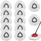 12Pack Spin Mop Replacement Heads,100% Microfiber Mop Head Replacement Compatible with Triangle Spin Mop, 360 Degree Spin Mop Refill for Easy House Cleaning Floor Mopping,Multi-Pack Value Pack