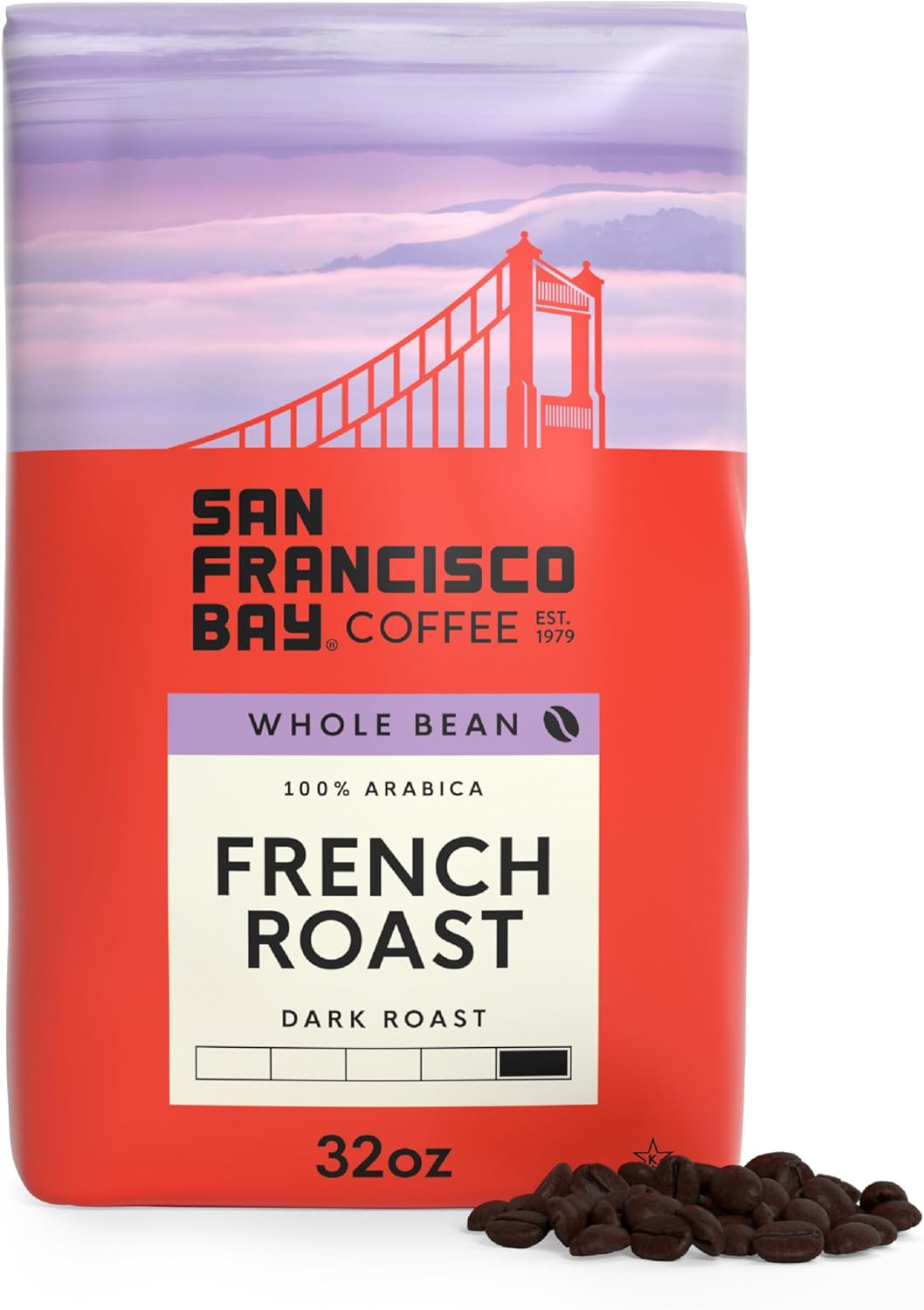 San Francisco Bay Coffee - Dark Roast Whole Bean Coffee - French Roast (2 lb bag)