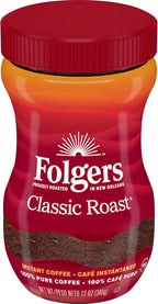 Folgers Classic Roast Instant Coffee Crystals, 12 Ounces (Pack of 1)