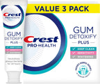 Crest Pro-Health Gum Detoxify Plus Toothpaste 4.5 oz Pack of 3 - Antibacterial Fluoride Toothpaste, Sensitivity Protection, Whitens Teeth, Anticavity, Plaque Control