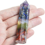 7 Chakra Healing Crystals Wand, 3" Natural Crystals and Healing Stones, Polishing Reiki Energy Gemstones Crystal Points for Meditation Spiritual Decor (7 Chakra)