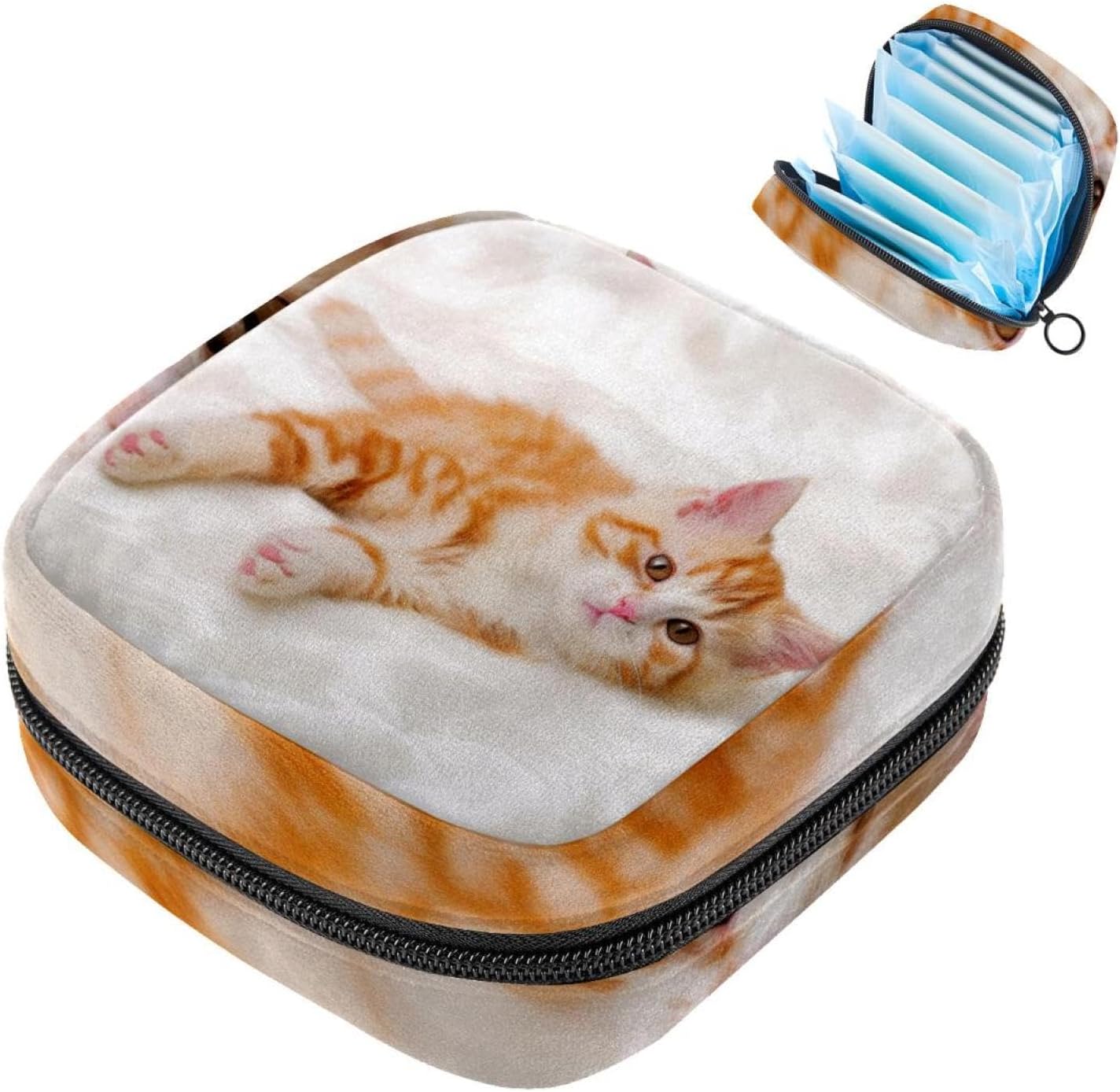 Sanitary Napkin Storage Bag,Period Bag,Blanket Pet Cats,Sanitary Bags for Feminine Products