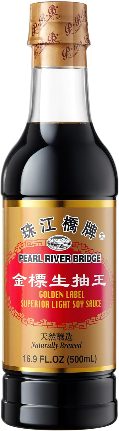 Pearl River Bridge Golden Label Superior Light Soy Sauce, Plastic Bottles, 16.9 oz.