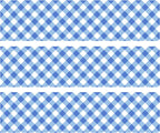 Blue Gingham Edible Cake Cupcake Border Strips Decorations (2.5x10 inch Strips (3))