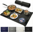 TRAVELISIMO Warming Mat for Food, 24x16in Warming Trays For Buffets Party & Family Dinners - Food Warming Mat keeps Meals Warm & ready to Serve, Electric Warming Tray With Elegant Design For any Table
