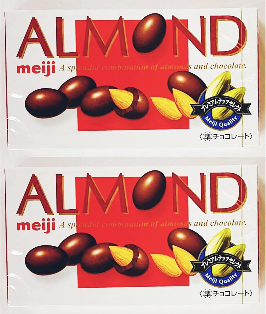 Almond Chocolate Candy, Premium Japanese Chocolate-Covered Almonds, 79g,2 Pack