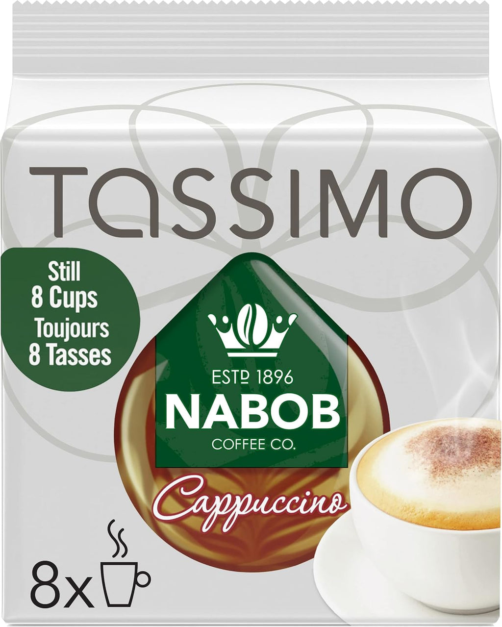 Tassimo Nabob Cappuccino Coffee Single Serve T-Discs, 8ct, 263g/9.3 oz., {Imported from Canada}