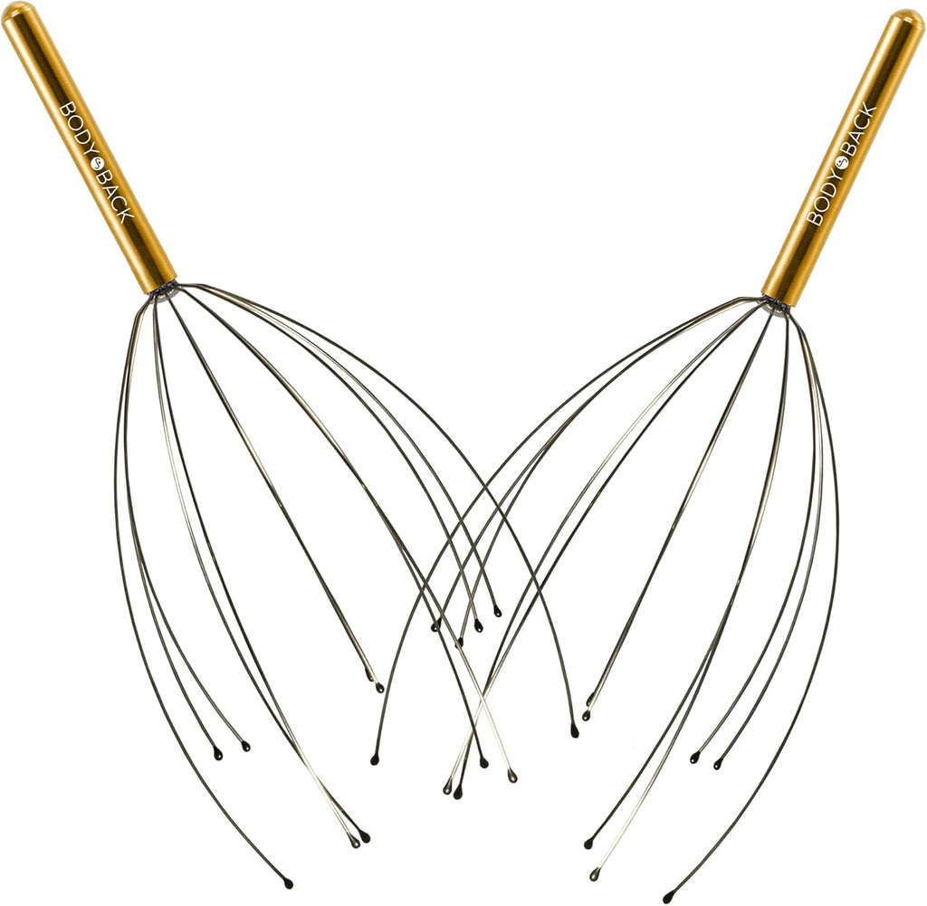 Body Back Scalp Massager, Head Scratcher, Manual Head Massager for Stress Relief, Relaxing Scalp Scratcher, Tingler for Gentle Hair Stimulation (2 Pack, Color Varies)