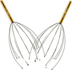 Body Back Scalp Massager, Head Scratcher, Manual Head Massager for Stress Relief, Relaxing Scalp Scratcher, Tingler for Gentle Hair Stimulation (2 Pack, Color Varies)