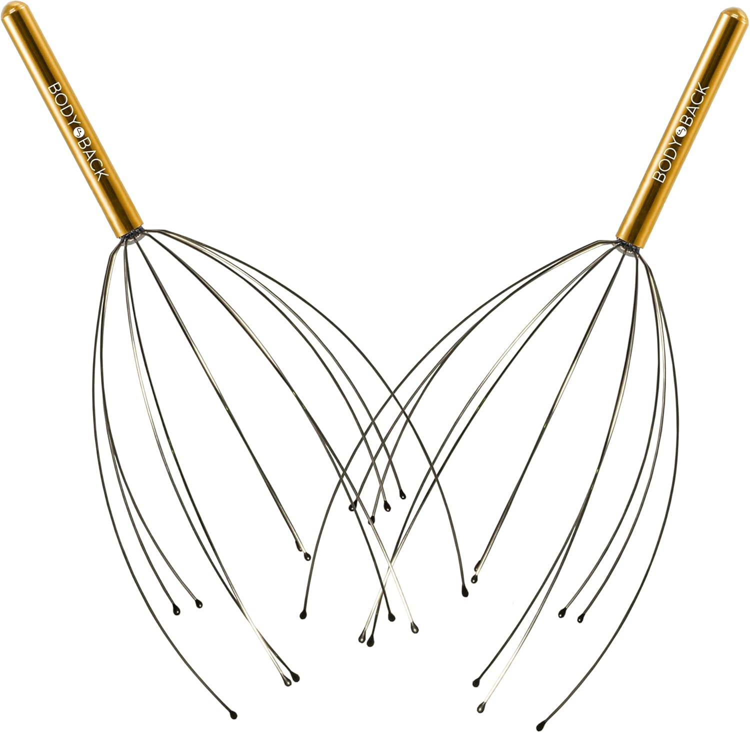 Body Back Scalp Massager, Head Scratcher, Manual Head Massager for Stress Relief, Relaxing Scalp Scratcher, Tingler for Gentle Hair Stimulation (2 Pack, Color Varies)
