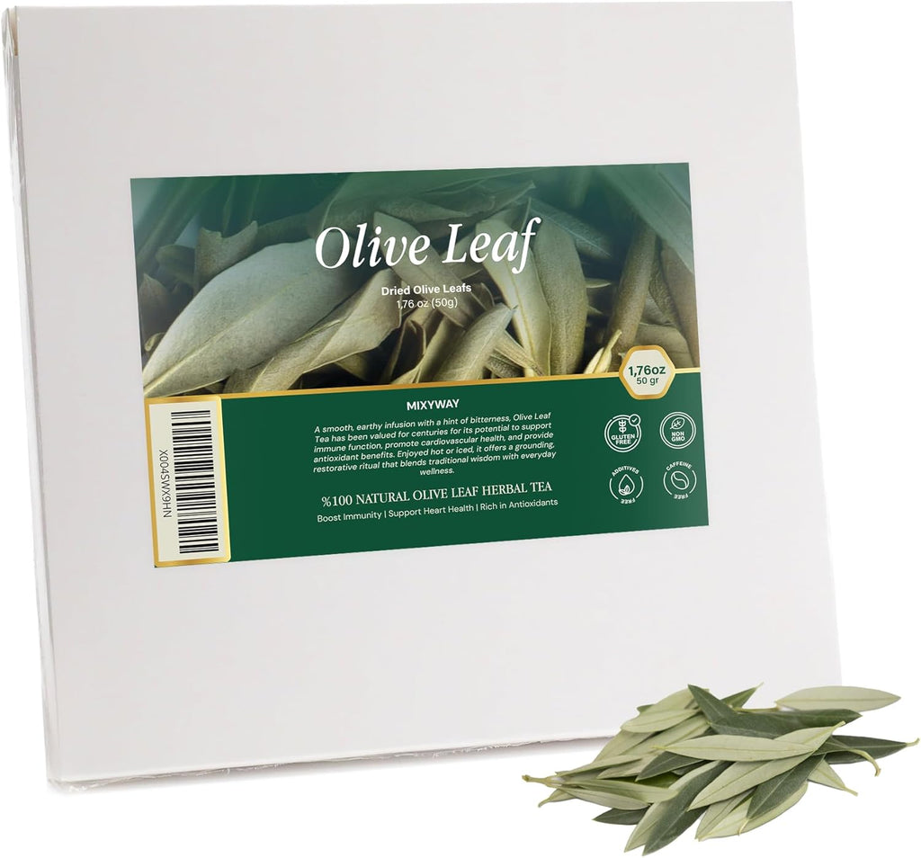 MIXYWAY – Olive Leaves (Loose Leaves) – 1.76 oz (50 g) – Premium Quality – Naturally Dried – Herbal Tea Leaves for Brewing